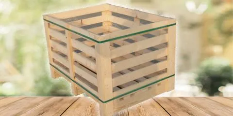 Bin de Madeira e Plastico